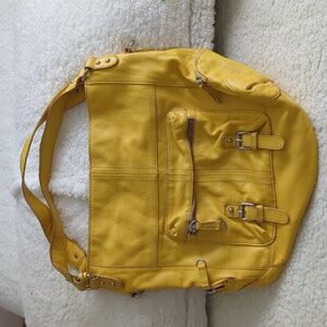 Franco sarto yellow bag with separate crossover strap